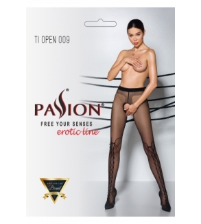 Collants ouverts TI009 20 deniers - noir