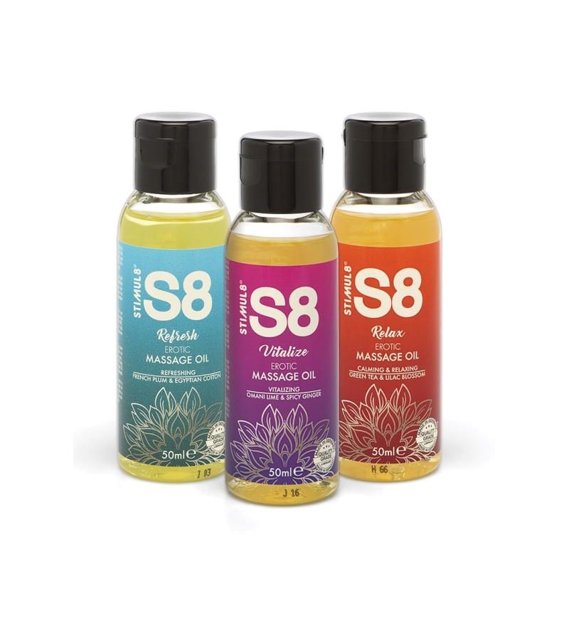 Coffret huiles de massage S8 3x50ml