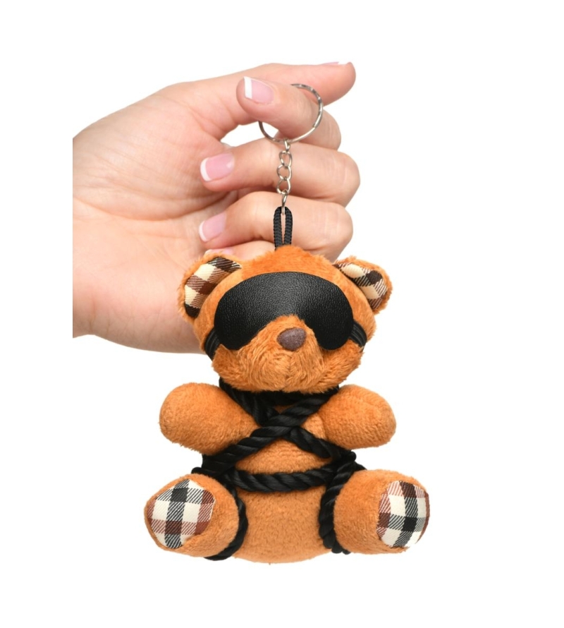 Porte-clés Teddy Bear en tenue Bondage