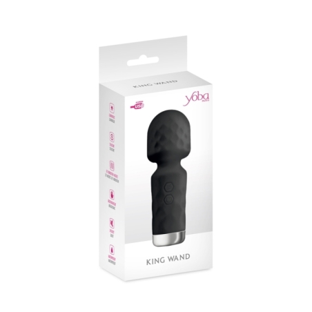 Mini vibromasseur King Wand noir