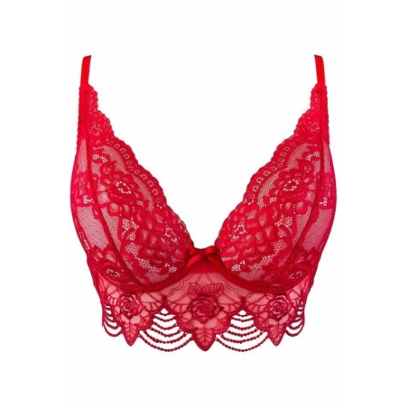 Soutien-gorge dentelle rouge V-9691 - Axami