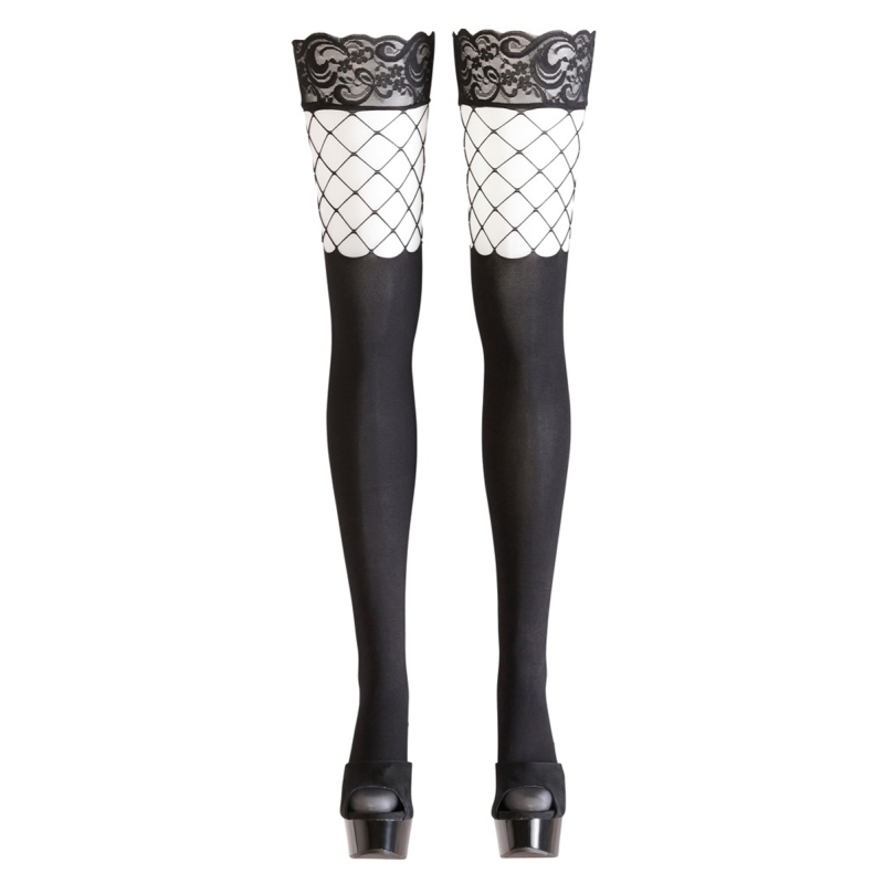 Bas autofixants opaques noir - Cotelli Legwear