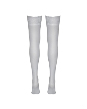 Bas autofixants blanc - Cotelli Legwear