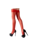 Bas autofixants rouge - Cotelli Legwear