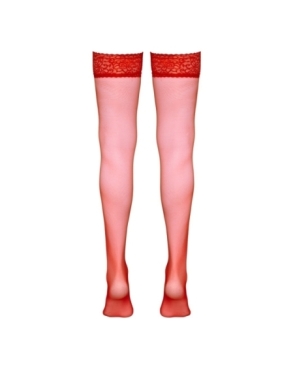 Bas autofixants rouge - Cotelli Legwear