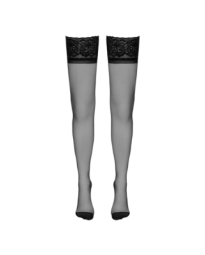 Bas autofixants couture noir 1 - Cotelli Legwear