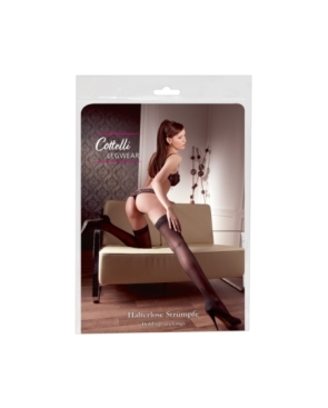 Bas autofixants couture noir 1 - Cotelli Legwear