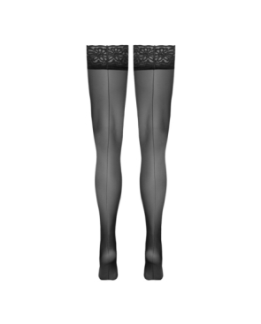 Bas autofixants noir Hold up 3 - Cotelli Legwear