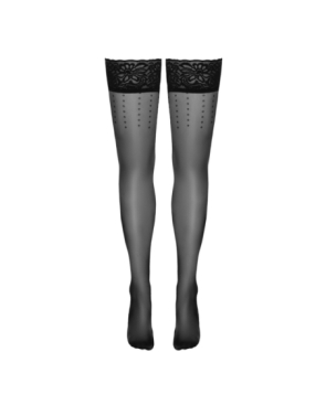 Bas autofixants noir Hold up 2 - Cotelli Legwear