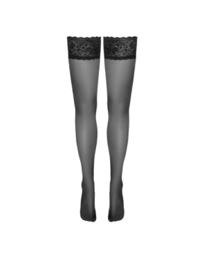 Bas autofixants noir Hold up - Cotelli Legwear