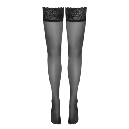 Bas autofixants noir Hold up - Cotelli Legwear