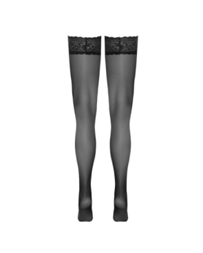 Bas autofixants noir Hold up - Cotelli Legwear