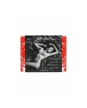 Drap Vinyle rouge 220 x 200 cm - Fetish Tentation