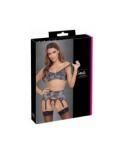 Ensemble coquin ouvert 3 pièces gris - Cottelli Lingerie