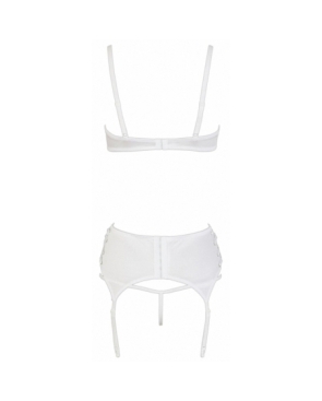 Ensemble lingerie 3 pièces ouvert blanc - Cottelli Lingerie