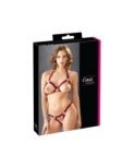 Ensemble string ouvert et seins nus bordeaux - Cottelli Lingerie