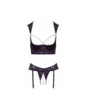 Ensemble lingerie ouverte violet - Cotelli Lingerie