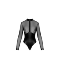 Body Edge zippé avec anneaux F321 wetlook et tulle