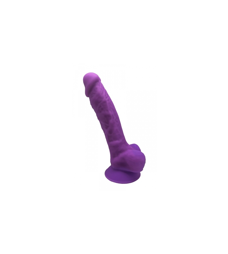 Gode double densité violet 17,5 cm - SilexD