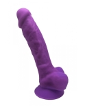 Gode double densité violet 17,5 cm - SilexD