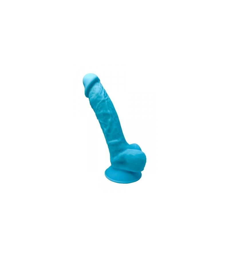 Gode double densité bleu 17,5 cm - SilexD