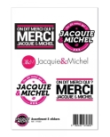 Assortiment 5 stickers J&M