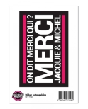 Grand sticker J&M rectangle noir