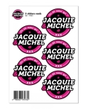 5 stickers J&M noir logo rond