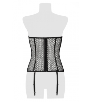 Corset bustier à jarretelles - Grey Velvet