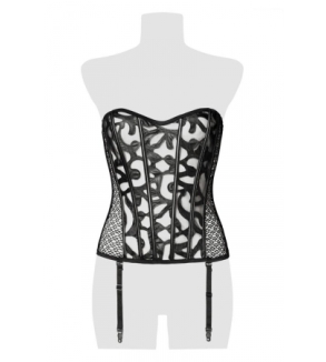 Corset bustier à jarretelles - Grey Velvet