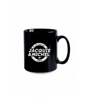 Mug noir J&M - logo rond