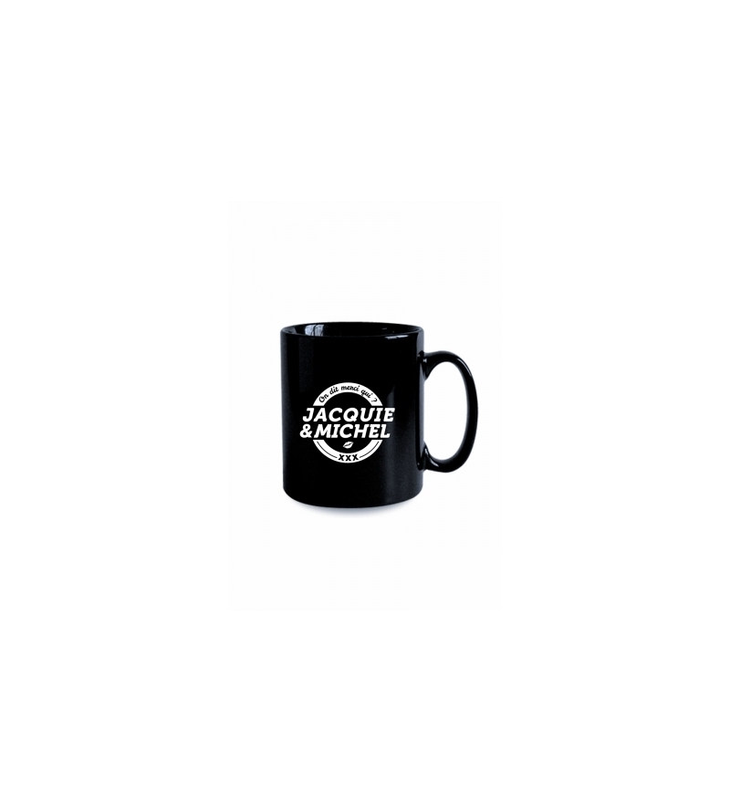 Mug noir J&M - logo rond