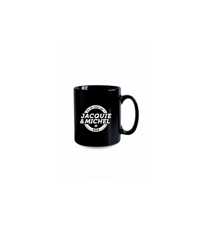 Mug noir J&M - logo rond