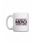 Mug blanc J&M - On dit merci qui ?