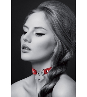 Collier rouge cadenas coeur - Bijoux Pour Toi