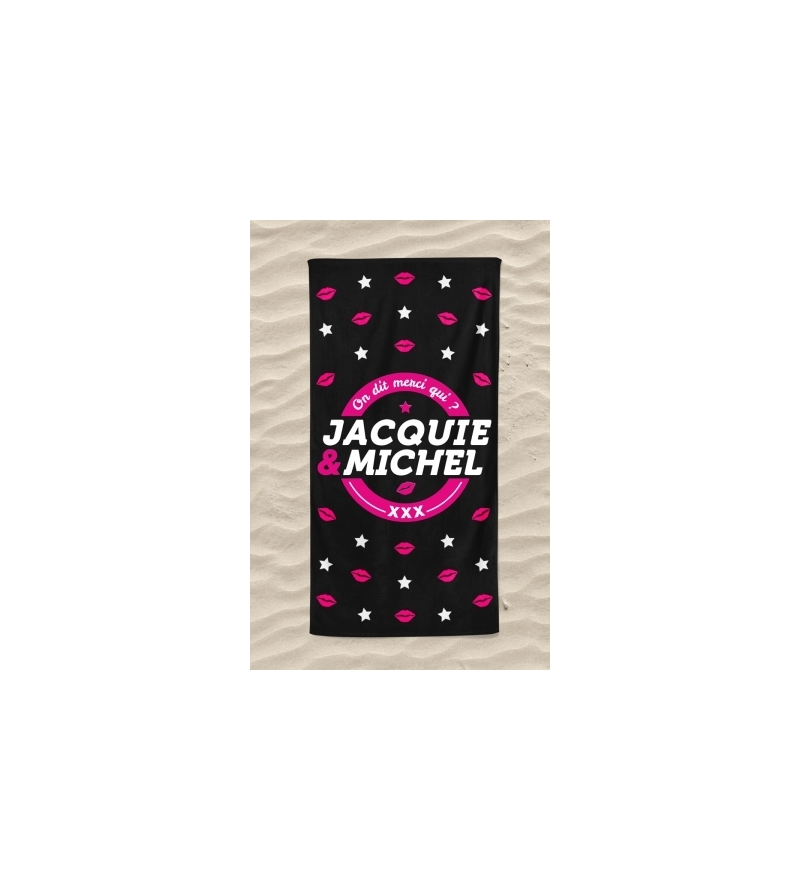 Serviette de plage Jacquie et Michel Bisous