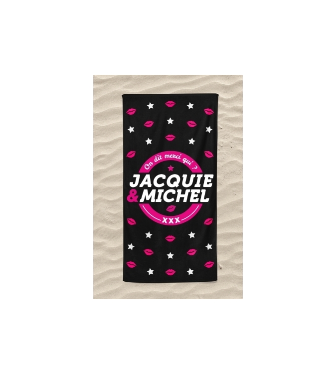 Serviette de plage Jacquie et Michel Bisous