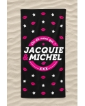 Serviette de plage Jacquie et Michel Bisous