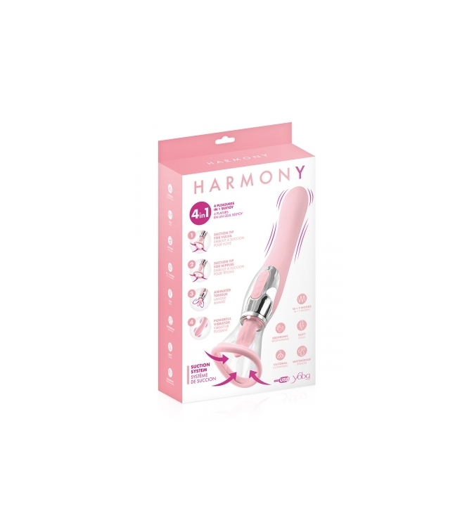 Stimulateur 4 en 1 Harmony rose - Yoba