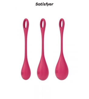 Kit d'entrainement pelvien Yoni Power 1 Rouge - Satisfyer