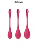 Kit d'entrainement pelvien Yoni Power 1 Rouge - Satisfyer