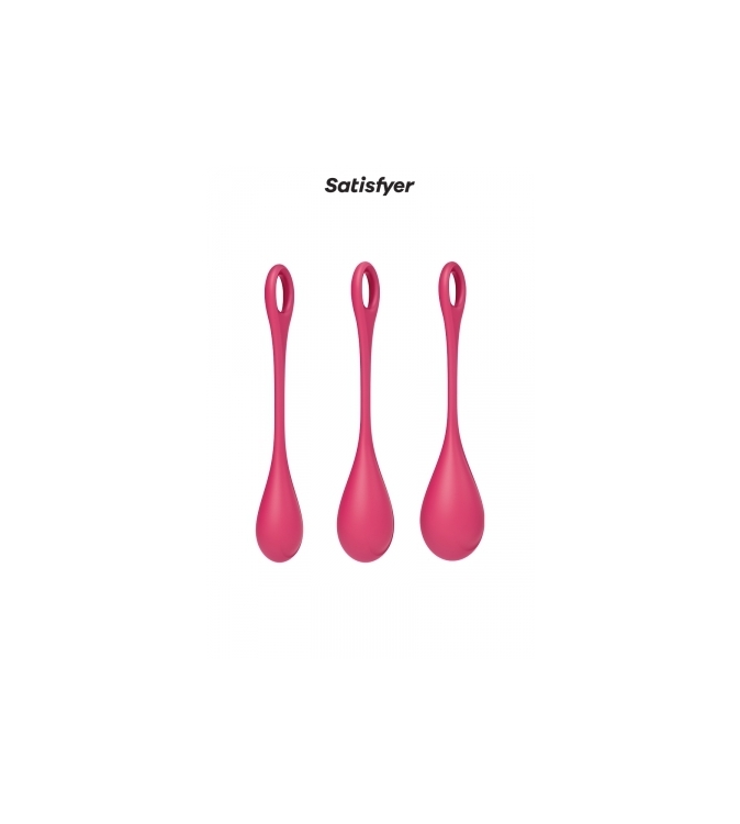 Kit d'entrainement pelvien Yoni Power 1 Rouge - Satisfyer