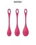 Kit d'entrainement pelvien Yoni Power 1 Rouge - Satisfyer