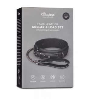 Collier fétichiste et laisse - Easytoys Fetish Collection