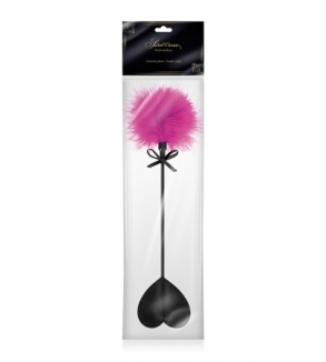 Tapette coeur avec pompon fuchsia - Sweet Caress