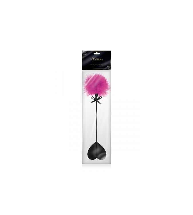 Tapette coeur avec pompon fuchsia - Sweet Caress