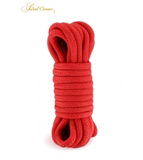 Corde de bondage rouge 5m - Sweet Caress