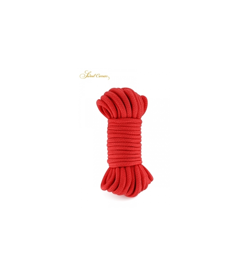 Corde de bondage rouge 10m - Sweet Caress