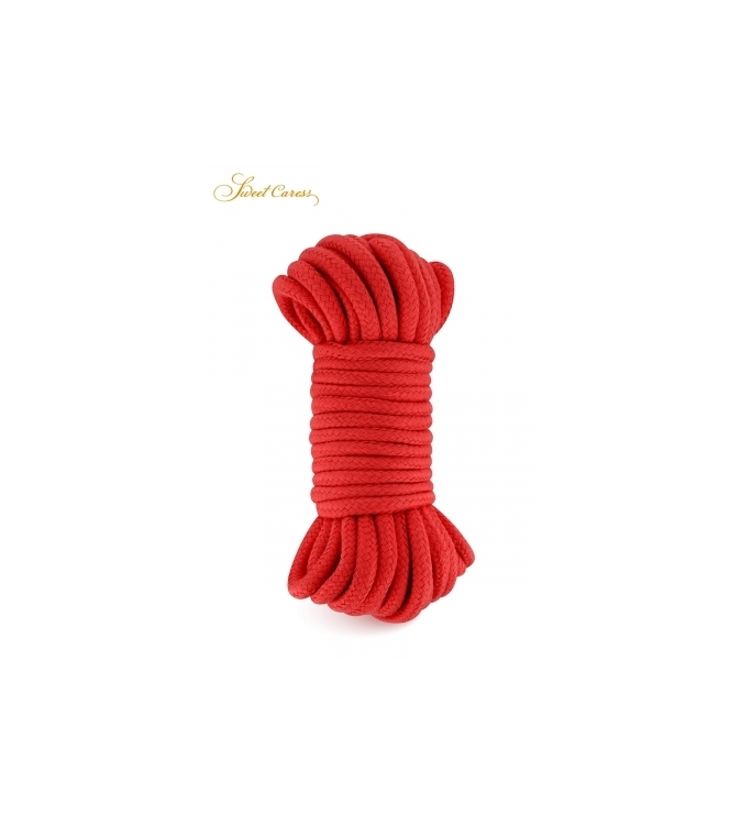 Corde de bondage rouge 10m - Sweet Caress