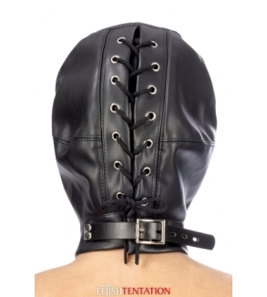 Cagoule BDSM fermée simili cuir - Fetish Tentation